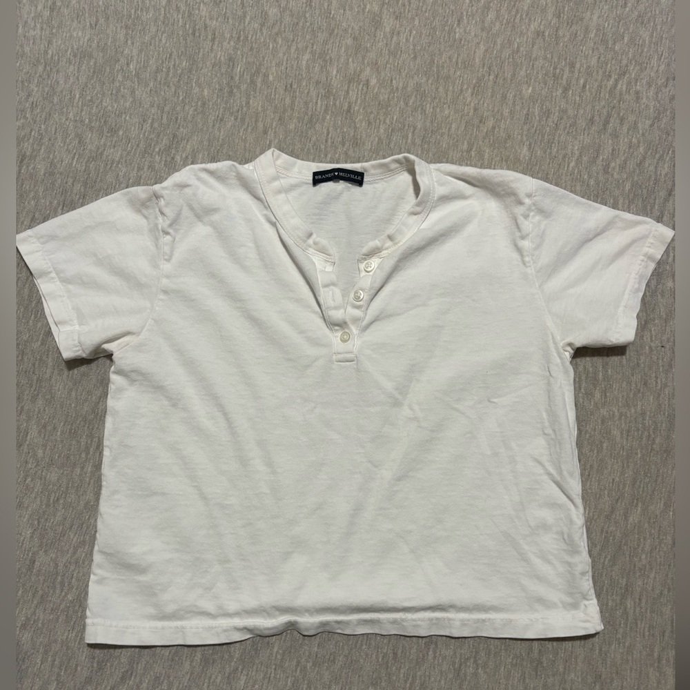 Brandy Melville white button up shirt